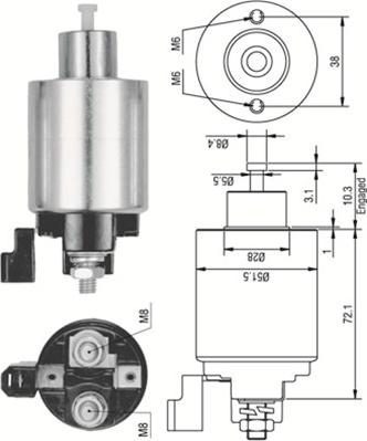 Magneti Marelli 940113050352 - Elettromagnete, Motore d'avviamento www.autoricambit.com