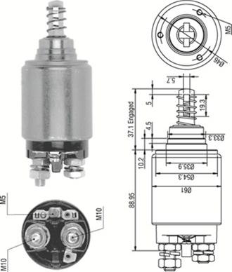 Magneti Marelli 940113050252 - Elettromagnete, Motore d'avviamento www.autoricambit.com