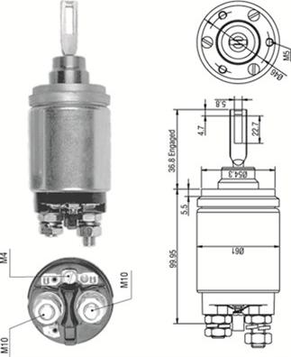 Magneti Marelli 940113050260 - Elettromagnete, Motore d'avviamento www.autoricambit.com