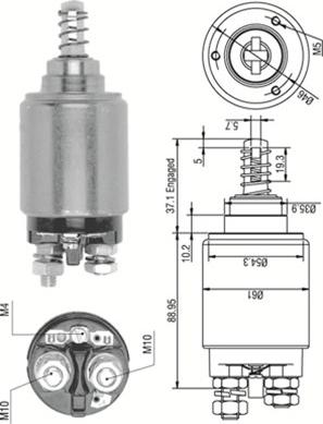 Magneti Marelli 940113050261 - Elettromagnete, Motore d'avviamento www.autoricambit.com