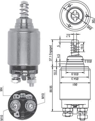 Magneti Marelli 940113050262 - Elettromagnete, Motore d'avviamento www.autoricambit.com