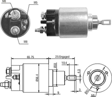 Magneti Marelli 940113050208 - Elettromagnete, Motore d'avviamento www.autoricambit.com