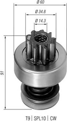 Magneti Marelli 940113020083 - Pignone, Motorino d'avviamento www.autoricambit.com