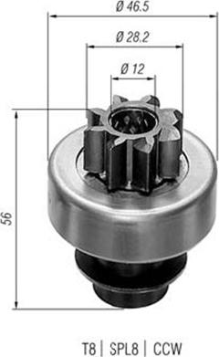 Magneti Marelli 940113020197 - Pignone, Motorino d'avviamento www.autoricambit.com