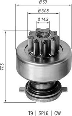 Magneti Marelli 940113020114 - Pignone, Motorino d'avviamento www.autoricambit.com