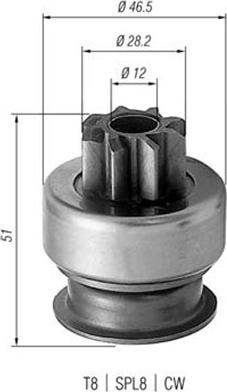 Magneti Marelli 940113020176 - Pignone, Motorino d'avviamento www.autoricambit.com