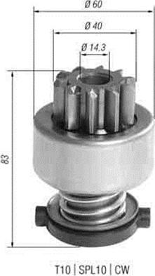 Magneti Marelli 940113020393 - Pignone, Motorino d'avviamento www.autoricambit.com