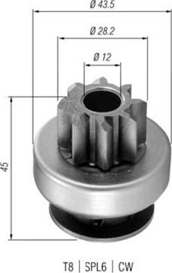 Magneti Marelli 940113020362 - Pignone, Motorino d'avviamento www.autoricambit.com