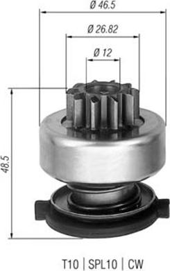 Magneti Marelli 940113020309 - Pignone, Motorino d'avviamento www.autoricambit.com