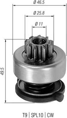 Magneti Marelli 940113020301 - Pignone, Motorino d'avviamento www.autoricambit.com