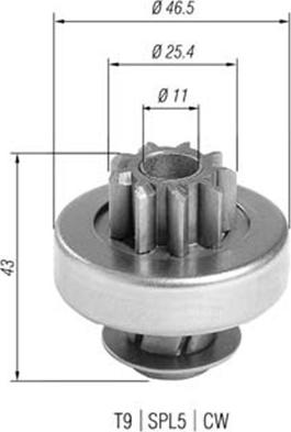 Magneti Marelli 940113020388 - Pignone, Motorino d'avviamento www.autoricambit.com