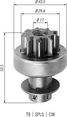 Magneti Marelli 940113020262 - Pignone, Motorino d'avviamento www.autoricambit.com