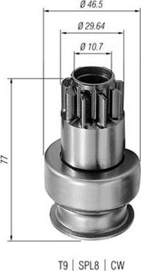 Magneti Marelli 940113020219 - Pignone, Motorino d'avviamento www.autoricambit.com