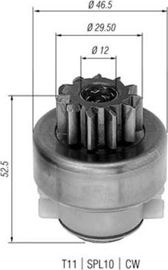 Magneti Marelli 940113020283 - Pignone, Motorino d'avviamento www.autoricambit.com