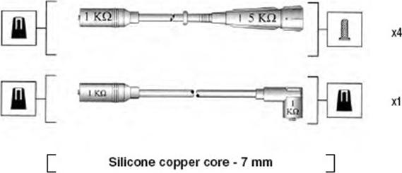 Magneti Marelli 941055060531 - Kit cavi accensione www.autoricambit.com