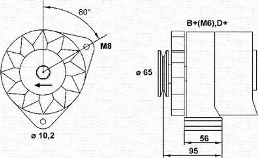 Magneti Marelli 943 34 600 301 0 - Alternatore www.autoricambit.com