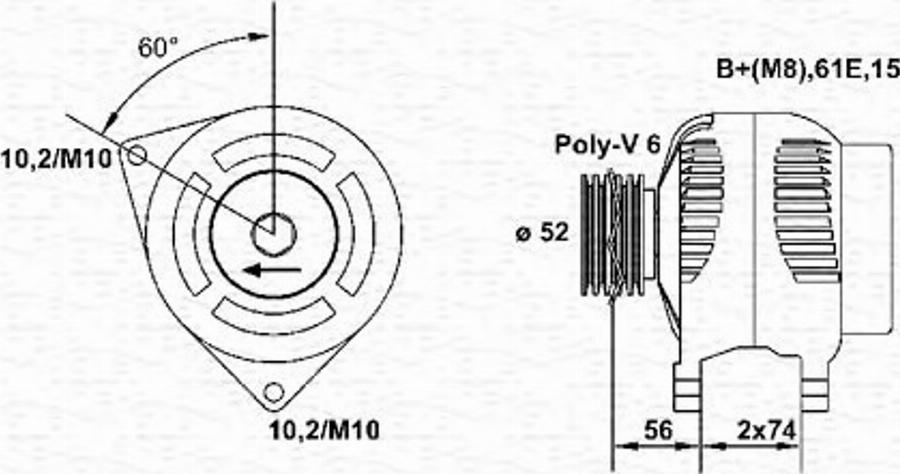 Magneti Marelli 943355067010 - Alternatore www.autoricambit.com