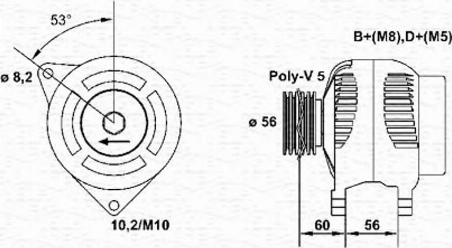 Magneti Marelli 943 35 696 601 0 - Alternatore www.autoricambit.com