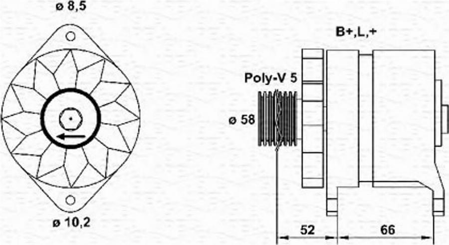 Magneti Marelli 943 35 619 701 0 - Alternatore www.autoricambit.com