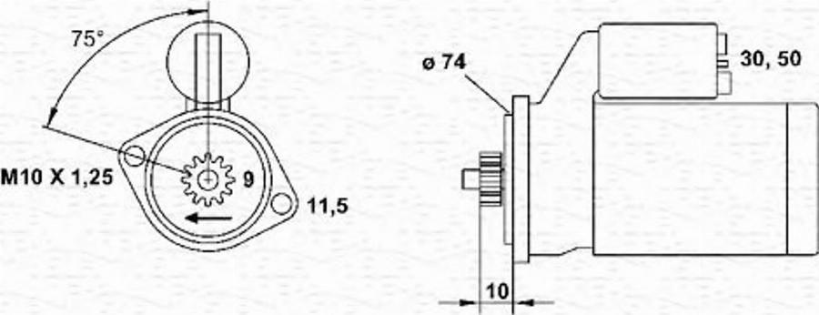 Magneti Marelli 943241050010 - Motorino d'avviamento www.autoricambit.com