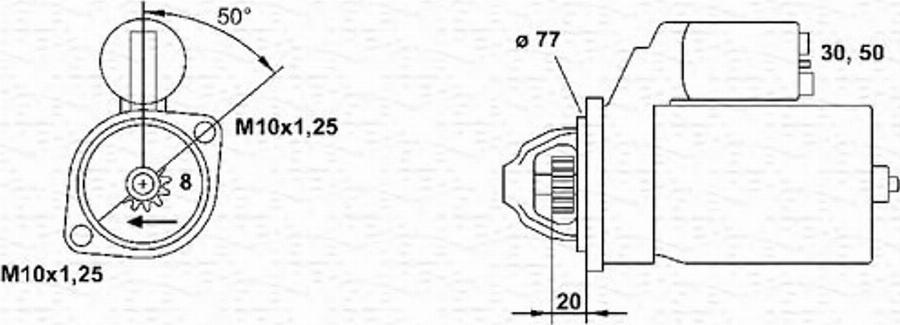 Magneti Marelli 943241124010 - Motorino d'avviamento www.autoricambit.com