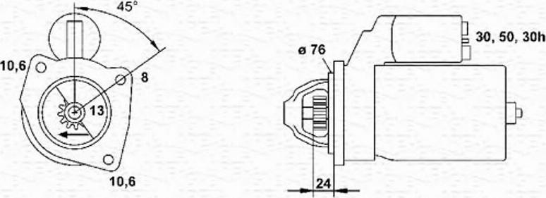 Magneti Marelli 943253136010 - Motorino d'avviamento www.autoricambit.com