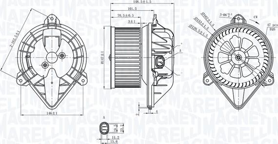 Magneti Marelli 069412399010 - Ventilatore abitacolo www.autoricambit.com