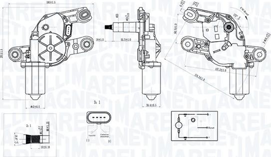 Magneti Marelli 064070400010 - Motore tergicristallo www.autoricambit.com