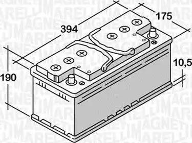 Magneti Marelli 068110095010 - Batteria avviamento www.autoricambit.com