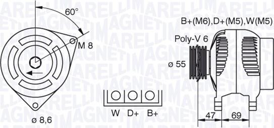 Magneti Marelli 063341345010 - Alternatore www.autoricambit.com