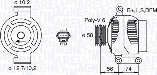 Magneti Marelli 063380006010 - Alternatore www.autoricambit.com