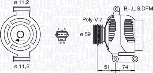 Magneti Marelli 063380007010 - Alternatore www.autoricambit.com