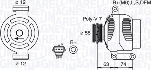 Magneti Marelli 063388502010 - Alternatore www.autoricambit.com