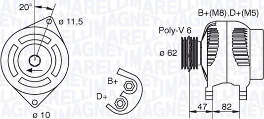 Magneti Marelli 063321615010 - Alternatore www.autoricambit.com