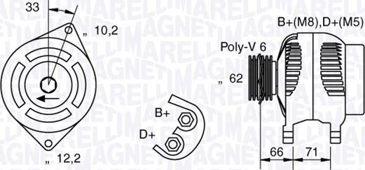 Magneti Marelli 063321332010 - Alternatore www.autoricambit.com