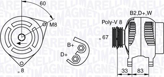 Magneti Marelli 063321753010 - Alternatore www.autoricambit.com