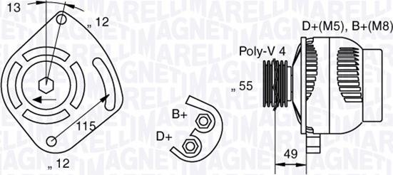 Magneti Marelli 063321715010 - Alternatore www.autoricambit.com