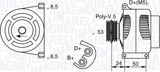 Magneti Marelli 063377009010 - Alternatore www.autoricambit.com