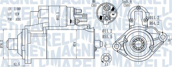 Magneti Marelli 063721512010 - Motorino d'avviamento www.autoricambit.com