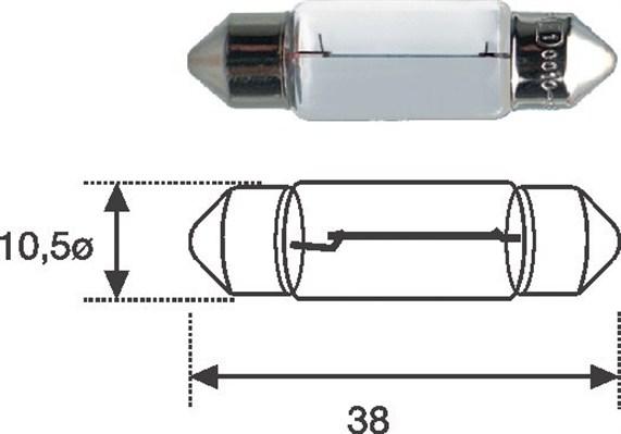 Magneti Marelli 009461100000 - Lampadina, Luce targa www.autoricambit.com