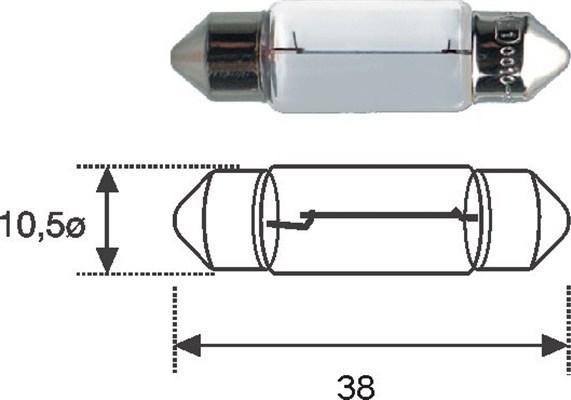 Magneti Marelli 009418100000 - Lampadina, Luce targa www.autoricambit.com