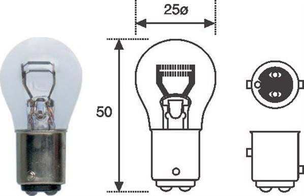 Magneti Marelli 009600020000 - Lampadina, Luce posteriore di stop www.autoricambit.com