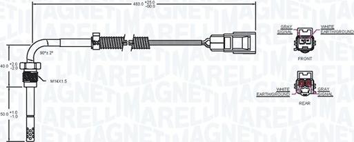 Magneti Marelli 172000089010 - Sensore, Temperatura gas scarico www.autoricambit.com