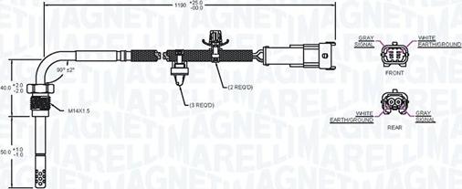 Magneti Marelli 172000197010 - Sensore, Temperatura gas scarico www.autoricambit.com