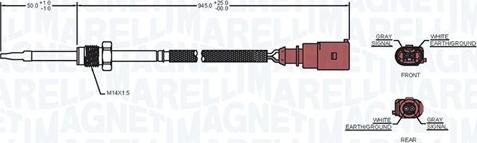 Magneti Marelli 172000249010 - Sensore, Temperatura gas scarico www.autoricambit.com