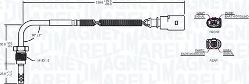 Magneti Marelli 172000247010 - Sensore, Temperatura gas scarico www.autoricambit.com