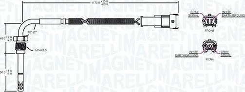 Magneti Marelli 172000239010 - Sensore, Temperatura gas scarico www.autoricambit.com