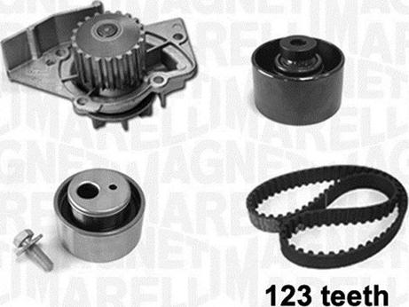 Magneti Marelli 341404160001 - Pompa acqua + Kit cinghie dentate www.autoricambit.com