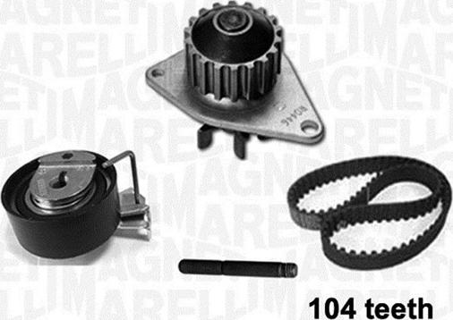 Magneti Marelli 341405310002 - Pompa acqua + Kit cinghie dentate www.autoricambit.com