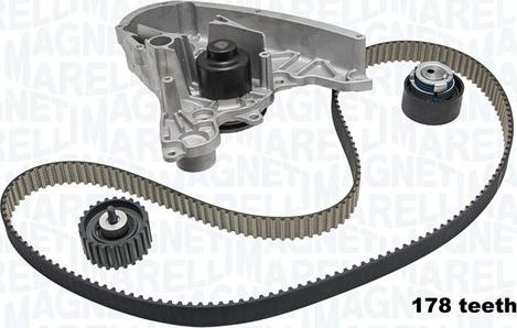 Magneti Marelli 341401130001 - Pompa acqua + Kit cinghie dentate www.autoricambit.com